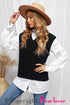 V-Neck Twist Knitted Vest Sweater